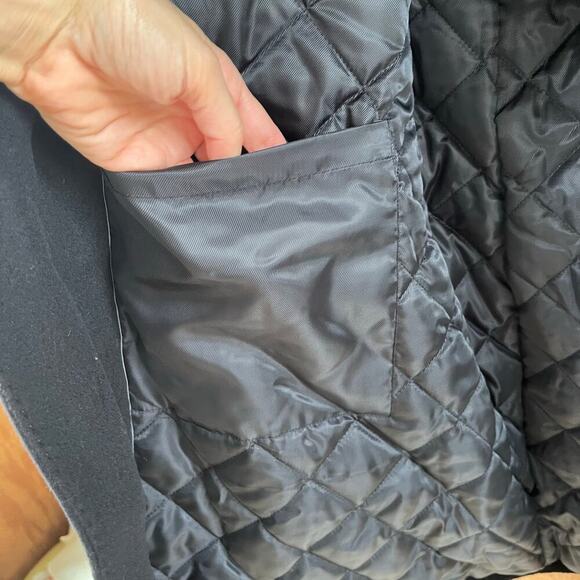 Hart Schaffner Marx Men's Wool/Cashmere Black Overcoat Size 48L. NEW - Picture 6 of 13